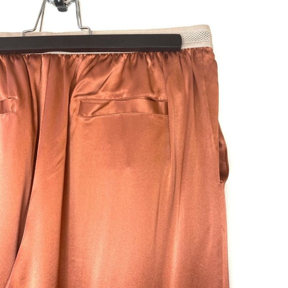 Anthropologie Eloise Silk Peach Pink Pull On Pants - Picture 10 of 13